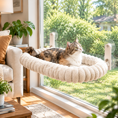Cat Window Perch with Foldable Hammock Bed